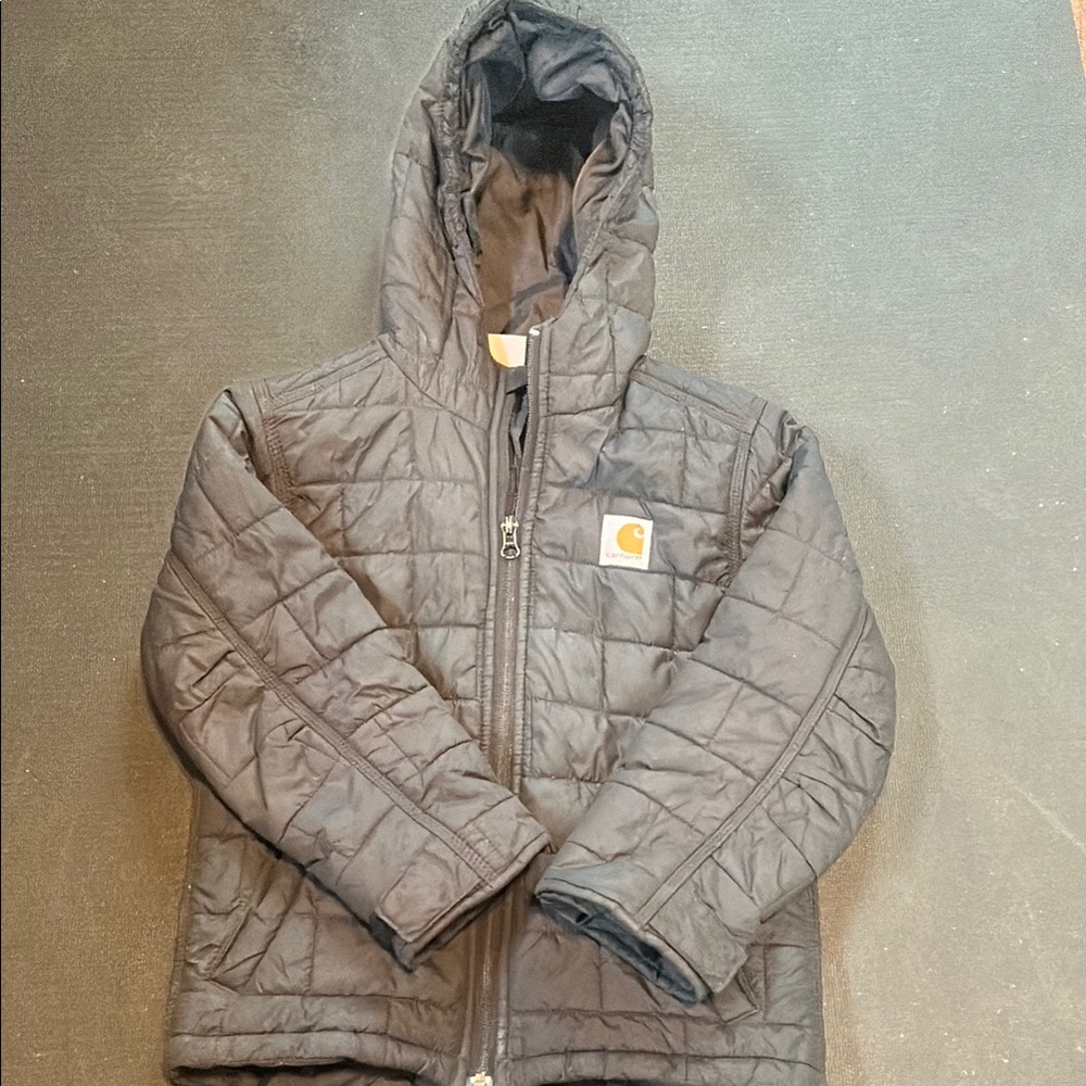 Carhartt Black Quilted Puffer Jacket with Hood